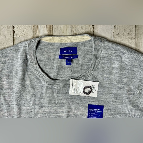 Apt 9 Seriously Soft Merino Wool Blend Sweater Mens XL Burgundy Colorblock NWT - Picture 4 of 13